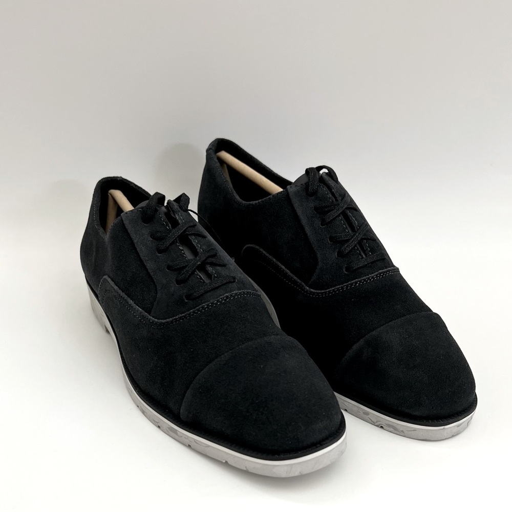 Zara Blue Leather Cap Toe Shoes Men's Size 7 NWT